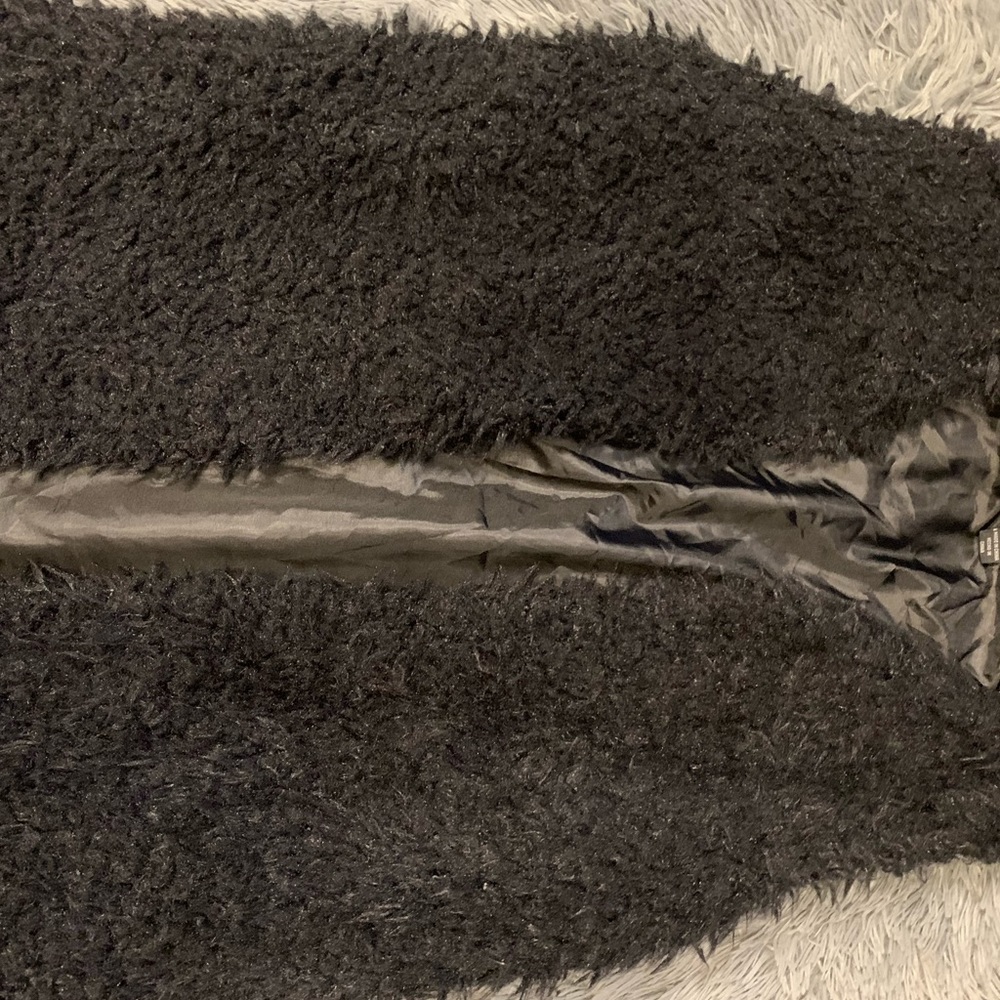 Women’s Black Furry Vest